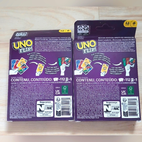 Mattel Uno Flip Card Game, Combo Pack of 2 - Picture 2 of 3